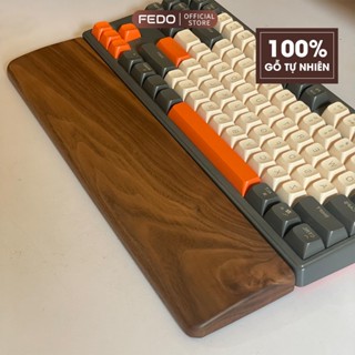 Kê Tay Bàn Phím Gỗ Óc Chó, Kê Lót Tay Bàn Phím Gỗ Tự Nhiên Cao Cấp Có Feet Chống Trượt Cho Bàn Phím Cơ Từ FEDO
