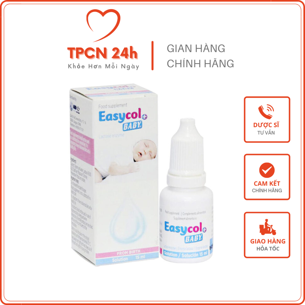 Easycol Baby+ Hỗ trợ bất dung nạp lactose, giảm tiêu chảy, táo bón ở trẻ sơ sinh