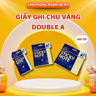 Combo 5 Xấp Giấy note - Giấy ghi chú Vàng Double A