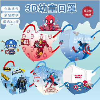 (Sét 10 cái size 0-3 tuổi)Khẩu trang cho bé mẫu siêu nhân