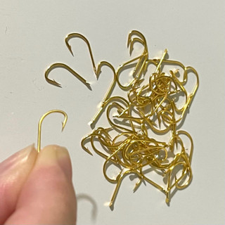 Lưỡi câu cá 100 cái lưỡi Chất liệu Thép Carbon màu vàng đủ size