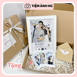   TẶNG HỘP  Khung ảnh nhạc spotify - in hình theo yêu cầu tặng kỷ niệm sinh nhật mẫu nhạc spotify-Tiệm Ảnh HG 