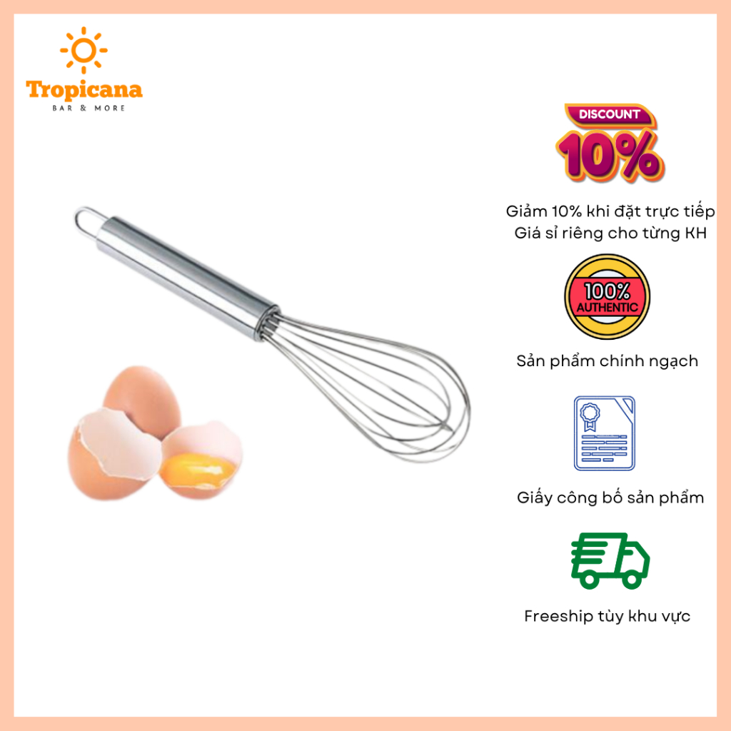 Phới đánh trứng Inox 25cm
