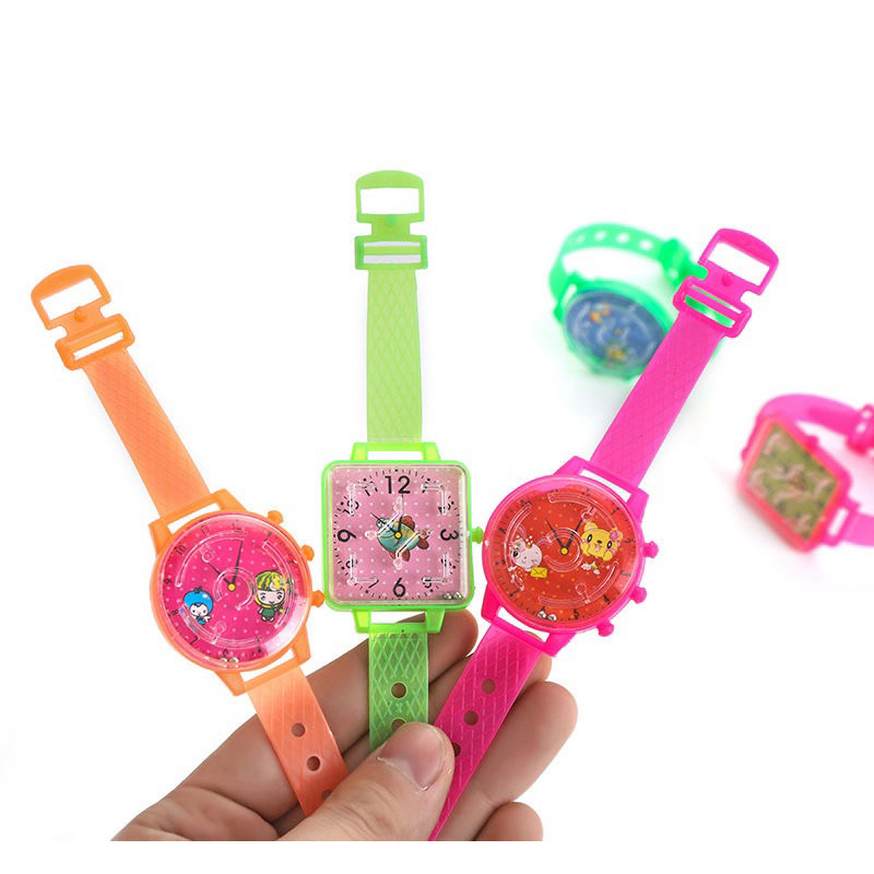 Combo 10 đồng hồ đồ chơi hoạt hình mê cung 3D quà tặng học sinh