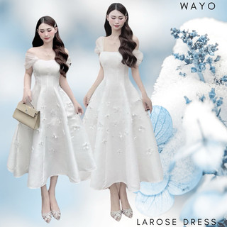 [Larose Dress] Đầm WAYO thiết kế cúp ngực đính hoạ tiết hoa dự tiệc sang xịn đẹp