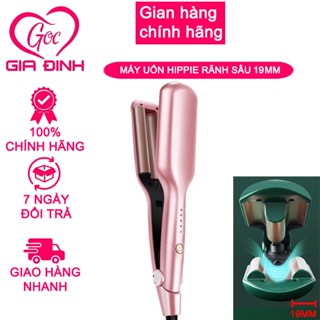  Máy Uốn Tóc Xoăn Hippie 3 Trục Size 19mm 22mm Dập Xoăn Gợn Sóng Nước 2in1 Hàn Quốc 