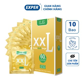 Bao cao su size lớn 60mm GJG XXL, bcs size to siêu mỏng nhiều gel kéo dài thời gian quan hệ