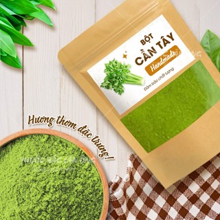 Bột cần tây sấy lạnh 500g, nguyên chất, thơm, mịn, pha nước uống detox - Lãn Ông
