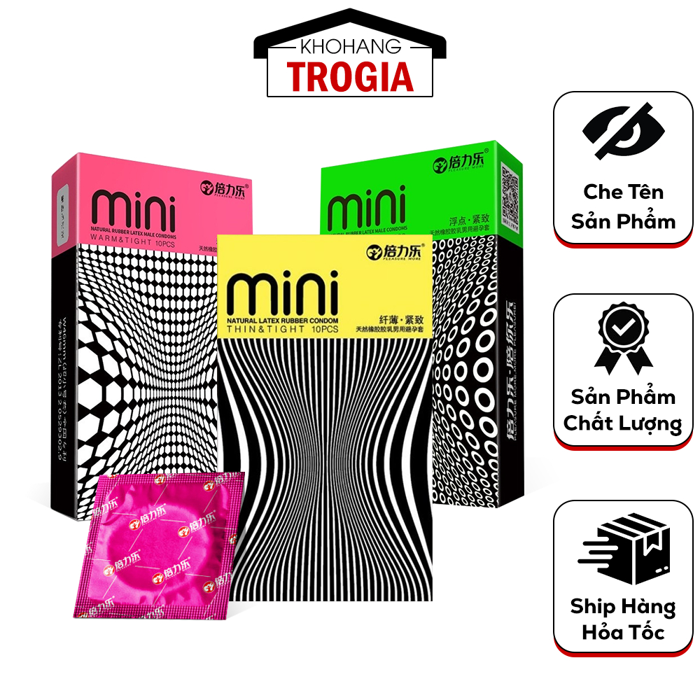 Combo Bao Cao Su HBM Mini Size 46mm - Bcs Size Nhỏ Ôm Sát, Siêu Mỏng Cho Cảm Giác Chân Thực