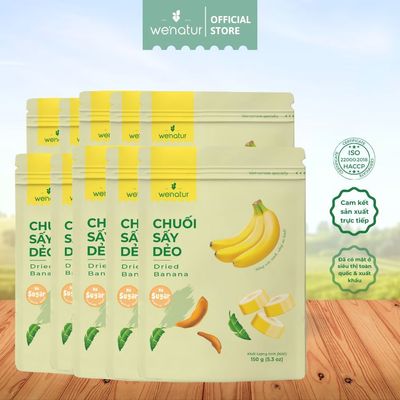 Combo 10 Gói Chuối Sấy Dẻo Không Đường 150g we'natur