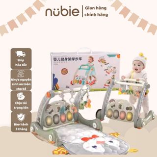 Nubie Thảm Nhạc Cho Bé Sơ Sinh Kiêm Xe Tập Đi 3IN1, Đồ Chơi Cho Trẻ 0-12 Tháng Nằm Chơi, Nghe Nhạc Đàn Piano