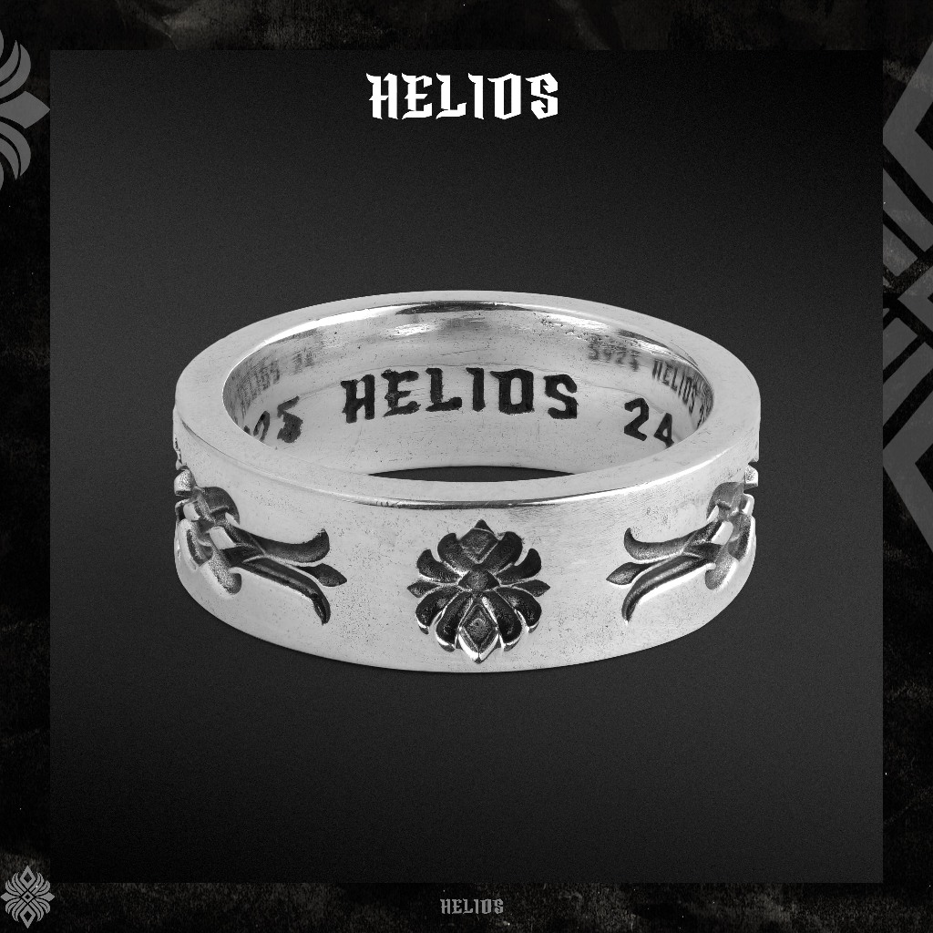 Nhẫn Bạc S925 Vostok Lotus Ring Helios Black Silver Original