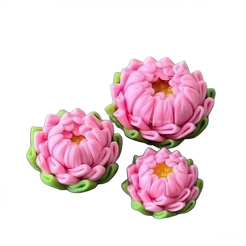 Khuôn silicon hoa sen sét 3 hoa sen quan âm mã HS567