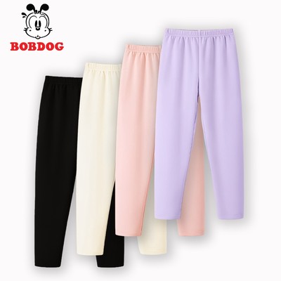 Quần giữ nhiệt cho bé gái BOBDOG vải cotton zip mềm mịn co giãn tốt cho bé