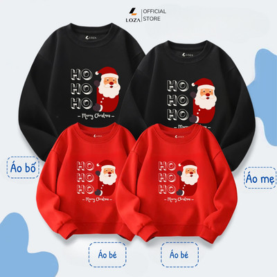 Áo sweater gia đình giáng sinh, noel - Áo gia đình 3,4,5 người Loza GĐ005