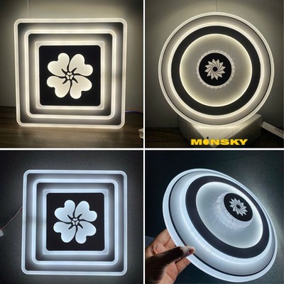 Đèn ốp trần MONSKY LEMAD 30cm 24W 3 màu ánh sáng trang trí nội thất phòng ngủ, ban công chống loá