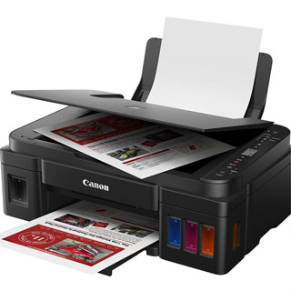 Máy in phun màu Canon G3010/G3000 new đa năng in scan photo, wifi dùng mực in liên tục hãng canon làm sẳn 4 màu lớn