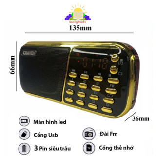 Loa Đài Craven + thẻ nhớ - Máy nghe nhạc mini Tắm Ngôn Ngữ Caraven CR 853