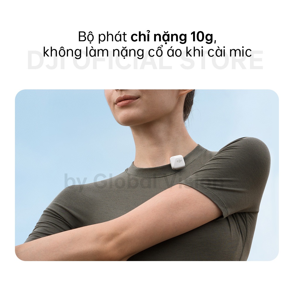 DJI thiết bị quay vlog Mic Mini thu âm không dây nhỏ gọn khử ồn 2 cấp độ, camera hành động chính hãng (DJI Mic Mini) | BigBuy360 - bigbuy360.vn