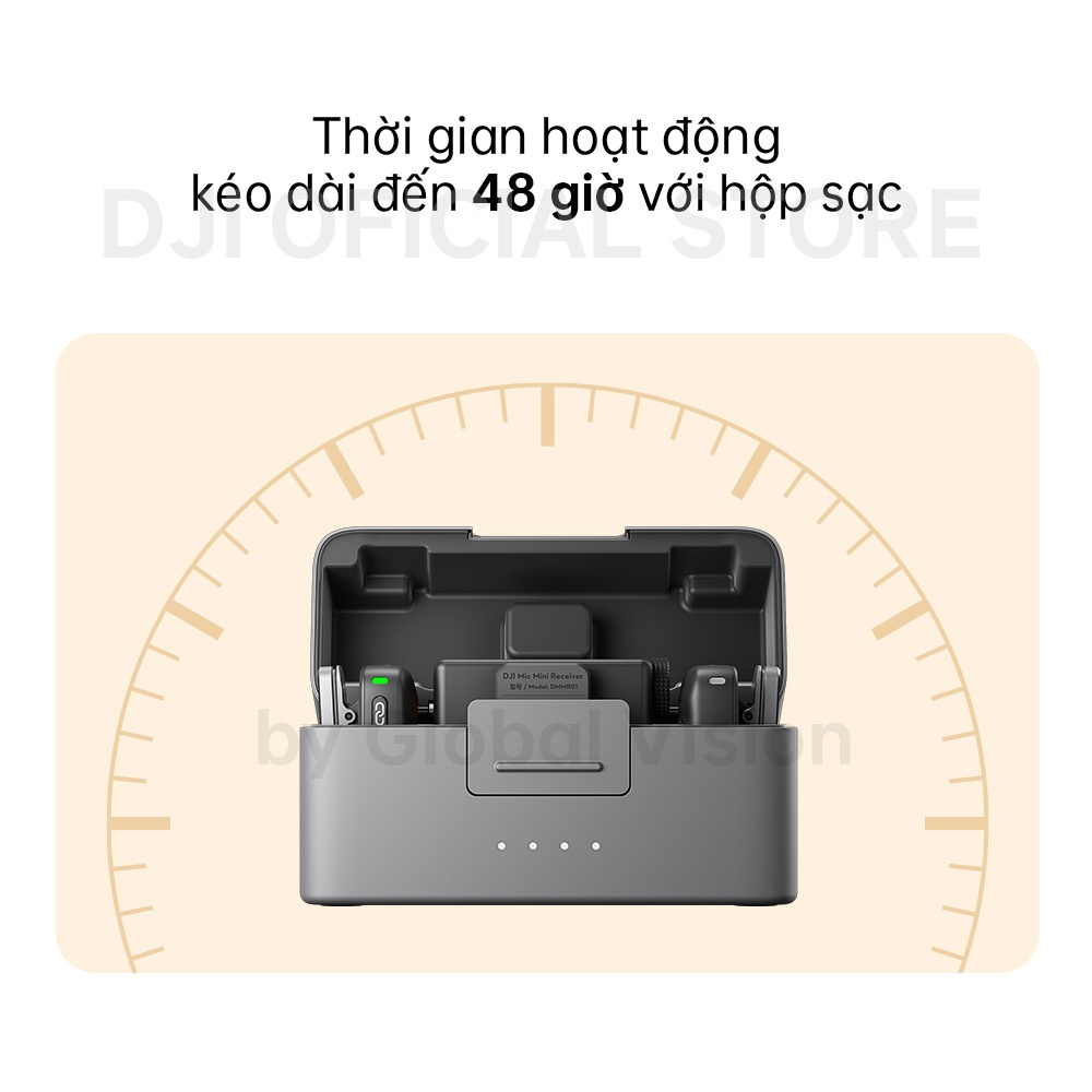 DJI thiết bị quay vlog Mic Mini thu âm không dây nhỏ gọn khử ồn 2 cấp độ, camera hành động chính hãng (DJI Mic Mini) | BigBuy360 - bigbuy360.vn