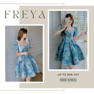 🛍 Đầm váy nữ 🛍 Đầm tay ngắn cổ vuông , váy màu xanh loang khói 3D , Váy xoè dáng ngắn Mini , Vải lụa KTS công chúa xinh