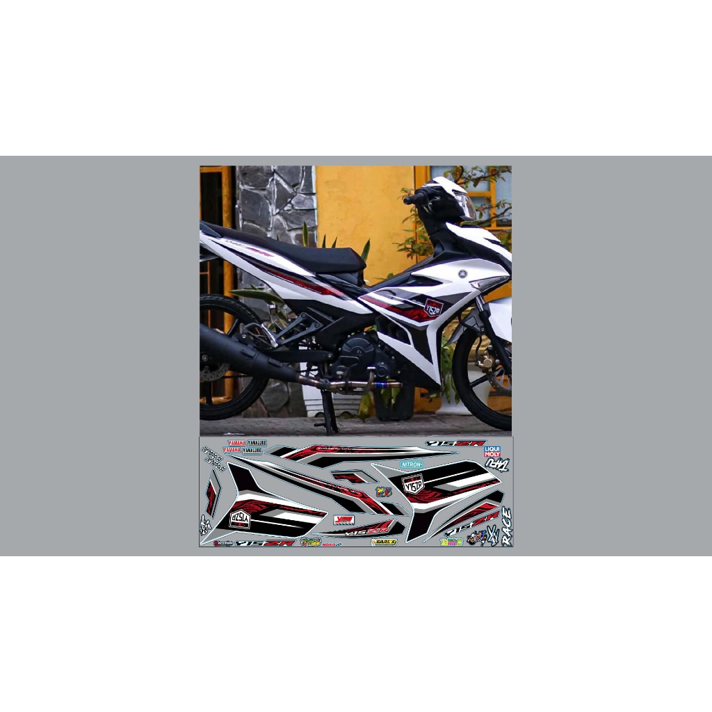 NHÃN DÁN TEM RỜI EXCITER 150 ĐỎ ĐEN CHO XE TRẮNG DECAL 3 LỚP CHỐNG NƯỚC ĐỘ BÁM DÍNH CAO