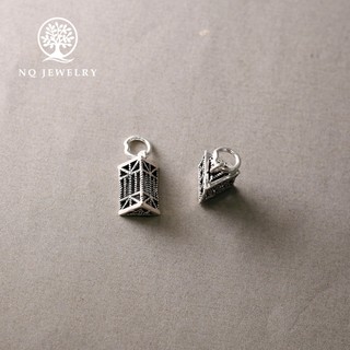 Charm bạc lồng đèn 3 cạnh