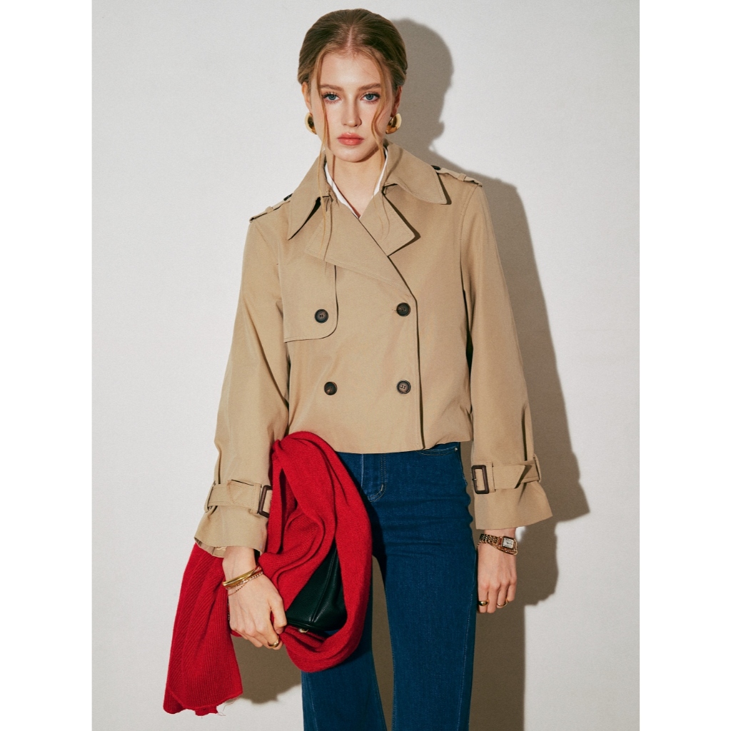 Áo Khoác Trench Coat Dáng Lửng Mariner | 4435 | Lana Official