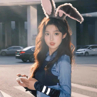 Băng đô tai Thỏ Giáng Sinh, bờm tóc tai Thỏ dài Cosplay Cảnh Sát thỏ Judy, băng đô cài tóc dễ thương