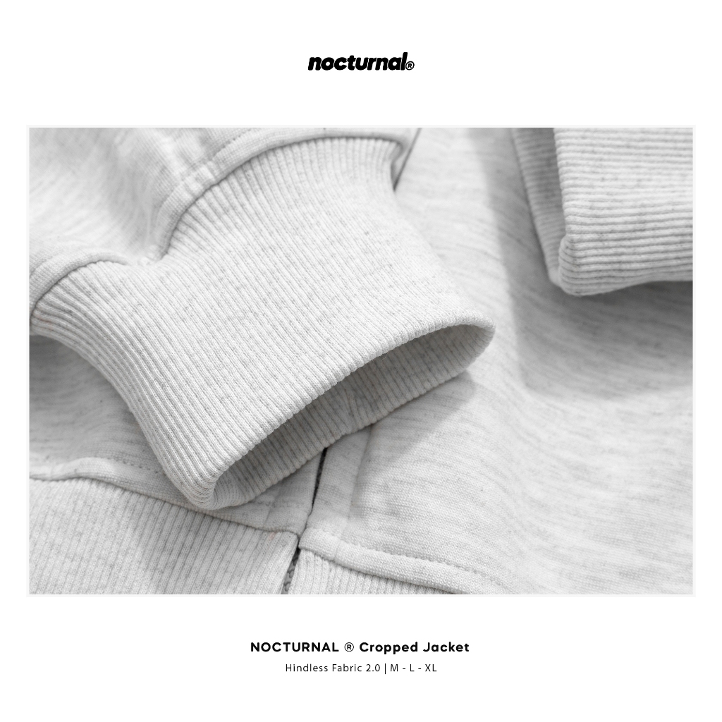 Áo Khoác Nỉ NOCTURNAL Cropped Jacket Vải Hindless Fabric 2.0 Unisex Local Brand | BigBuy360 - bigbuy360.vn