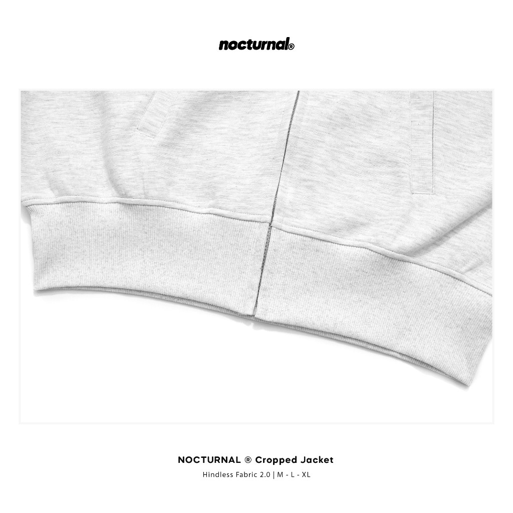 Áo Khoác Nỉ NOCTURNAL Cropped Jacket Vải Hindless Fabric 2.0 Unisex Local Brand | BigBuy360 - bigbuy360.vn