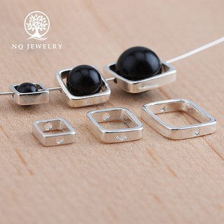 Charm S925 lồng hạt hình vuông - Ngọc Quý