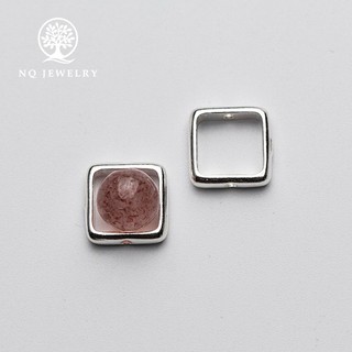 Charm S925 lồng hạt hình vuông - Ngọc Quý