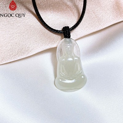 Mặt dây chuyền cẩm thạch - Dây chuyền phật bà phỉ thúy type A - Cẩm thạch type A chất lên băng - Ngọc Quý