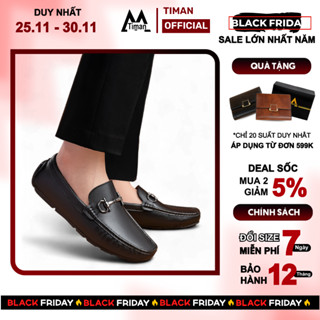 Giày lười nam công sở Timan chất liệu da bò nguyên tấm cao cấp đế khâu siêu bền đẹp bảo hành 5 năm GL109