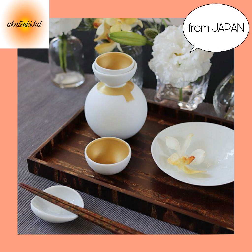 Ceramic Japan sake drinking vessel daruma sake bottle & cups tokkuri muffler