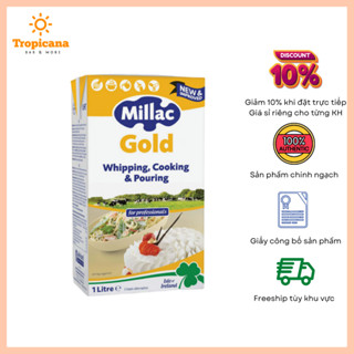 Kem tươi whipping cream Millac Gold - Hộp 1L