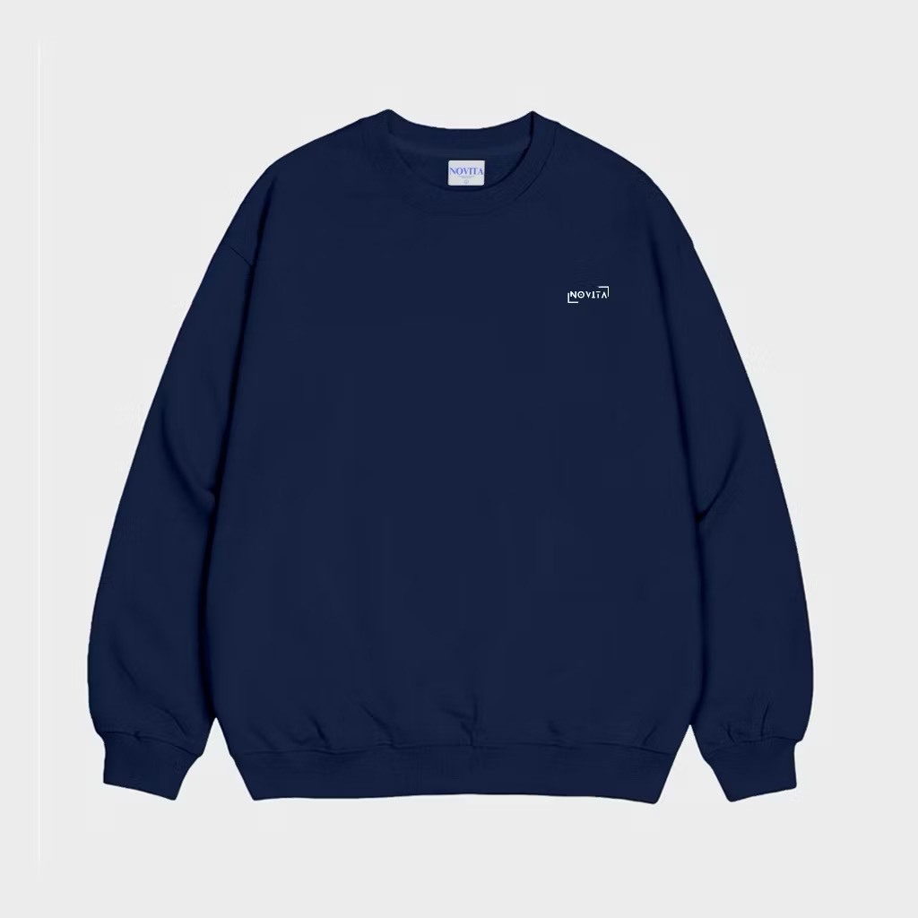 Áo Sweater Novita Nỉ Lót Lông Cotton 100% Unisex Local Brand