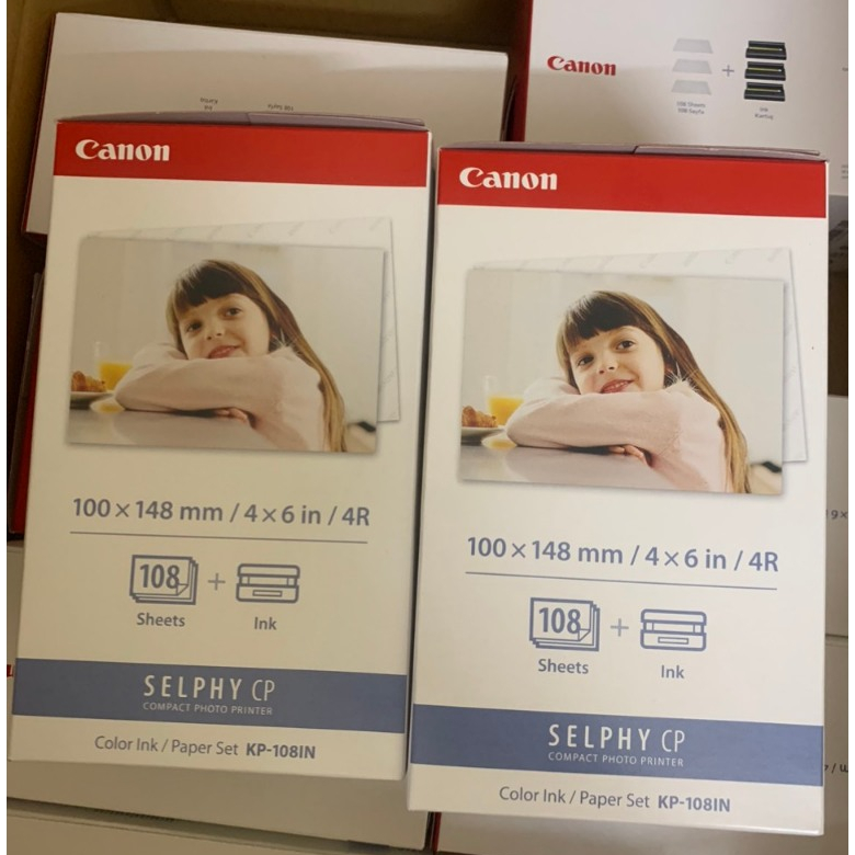 Hộp giấy mực Canon kp108in gồm 108 tờ giấy và 3 băng mực in