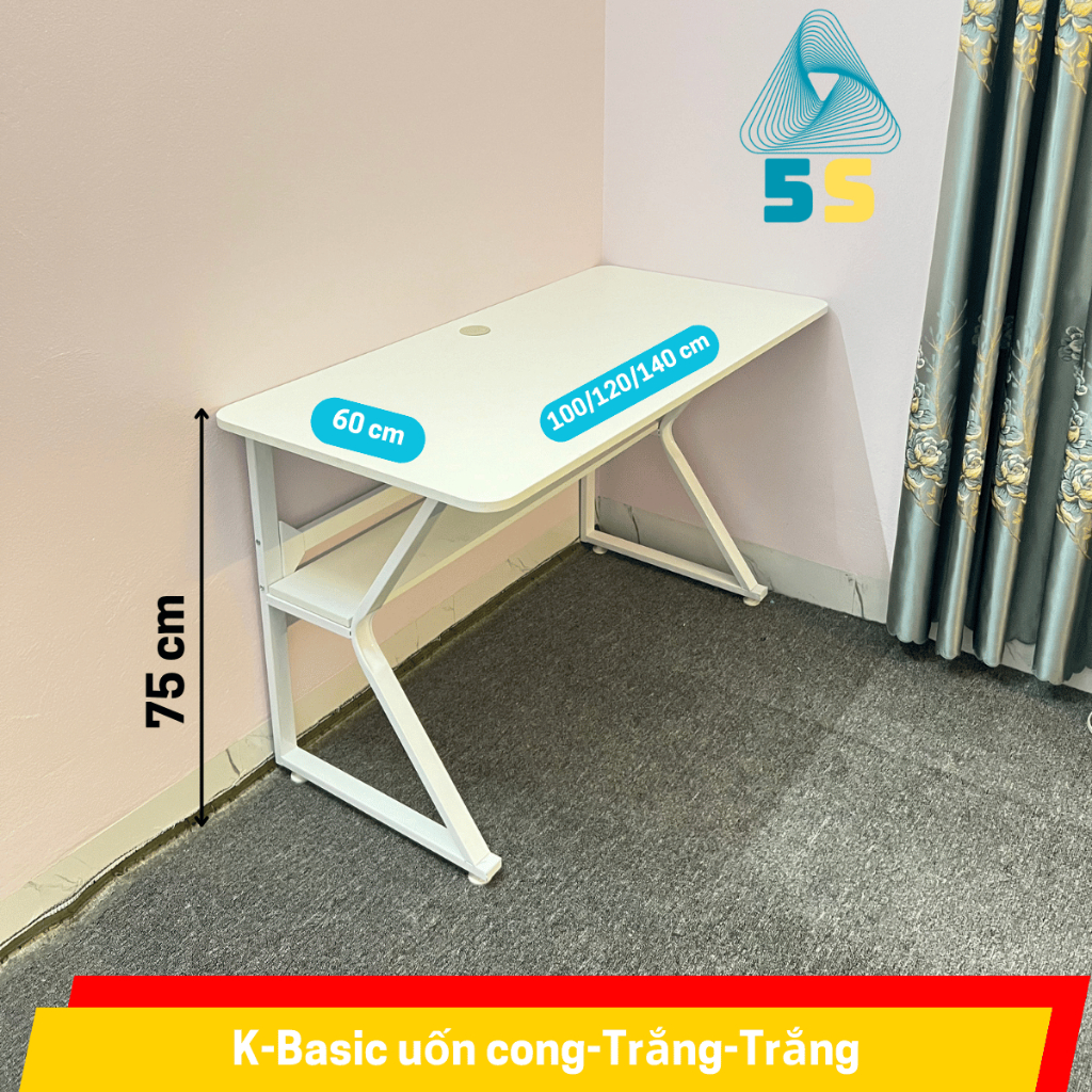Bàn Bo 4 góc,Chân Chữ K cong Gỗ MDF 15mm – Chân Sắt Sơn Tĩnh Điện – Đầy Đủ Size | BigBuy360 - bigbuy360.vn