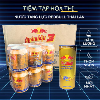 Thùng 24 Lon Nước Tăng Lực Bò Húc Redbull Thái Lan 250ml