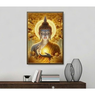 Tranh đính đá phật tổ 70x100cm, tranh chưa thêu và chưa khung