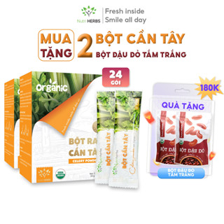    Mua 2 Tặng 2   Bột Rau Cần Tây Nutri HERBS Nguyên Chất Không Đường 24 gói 