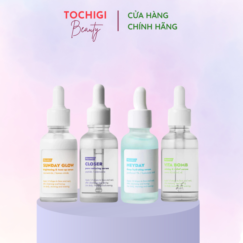 Tinh chất FRANKLY Closer Pore/Heyday Deep Hydrating/Sunday Glow Brightening and Tone Up/Vita Calming 30ml