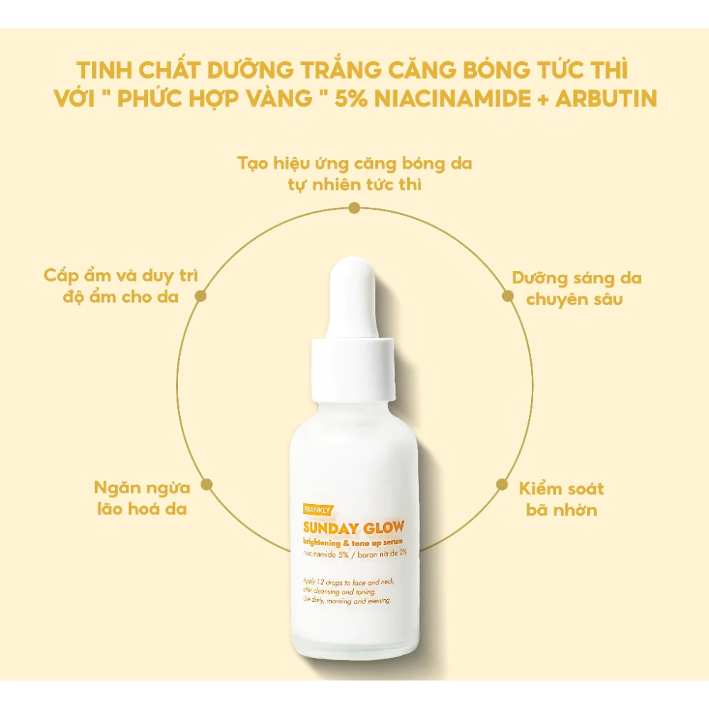 Tinh chất FRANKLY Closer Pore/Heyday Deep Hydrating/Sunday Glow Brightening and Tone Up/Vita Calming 30ml