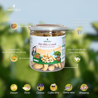 Hạt Điều Rang Muối we'natur 200g