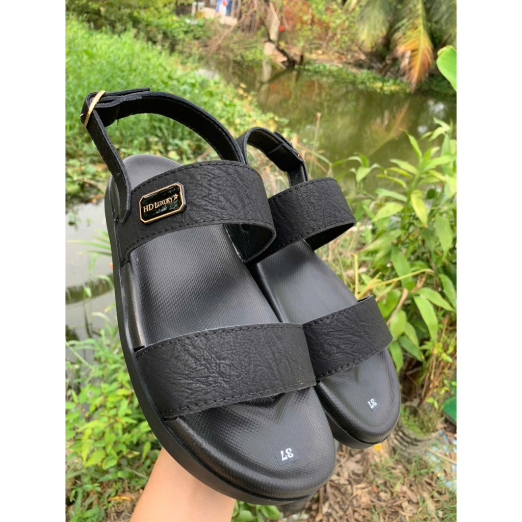 Sandal da nam quai hậu nam nữ đẹp, sang trọng êm chân chống nước tốt, đi học đi làm