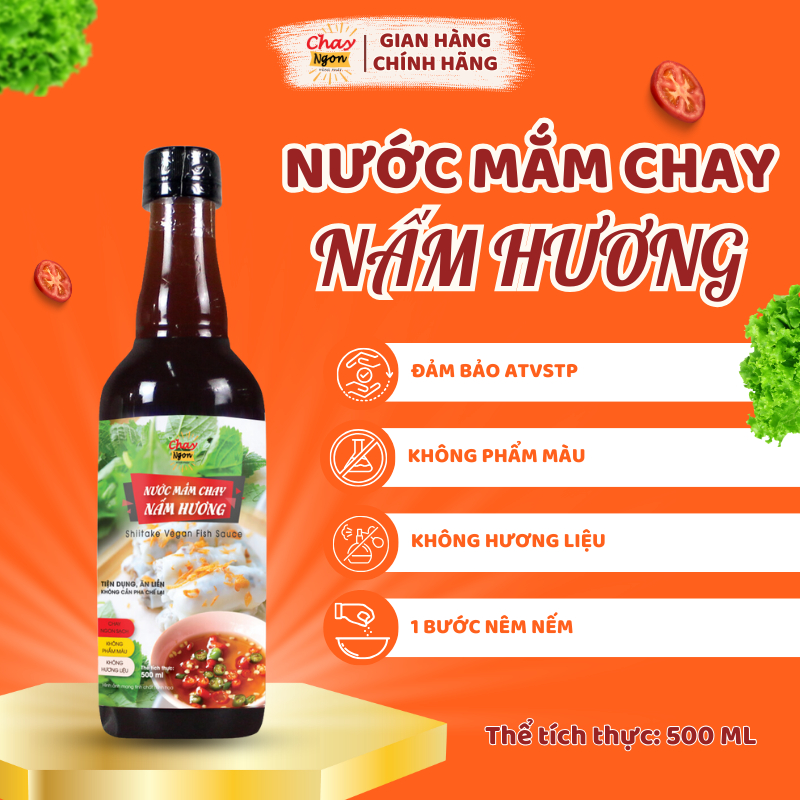 Nước Mắm Chay Nấm Hương (Thương Hiệu Chay Ngon Hùng Phát ) Hương Vị Đậm Đà Và Thơm Ngon