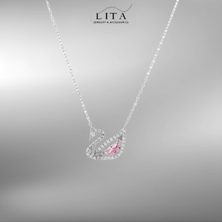 Dây chuyền thiên nga CDE Crystal Swan Necklace Silver CDE6042SV - Dây chuyền bạc nữ Lita Jewelry