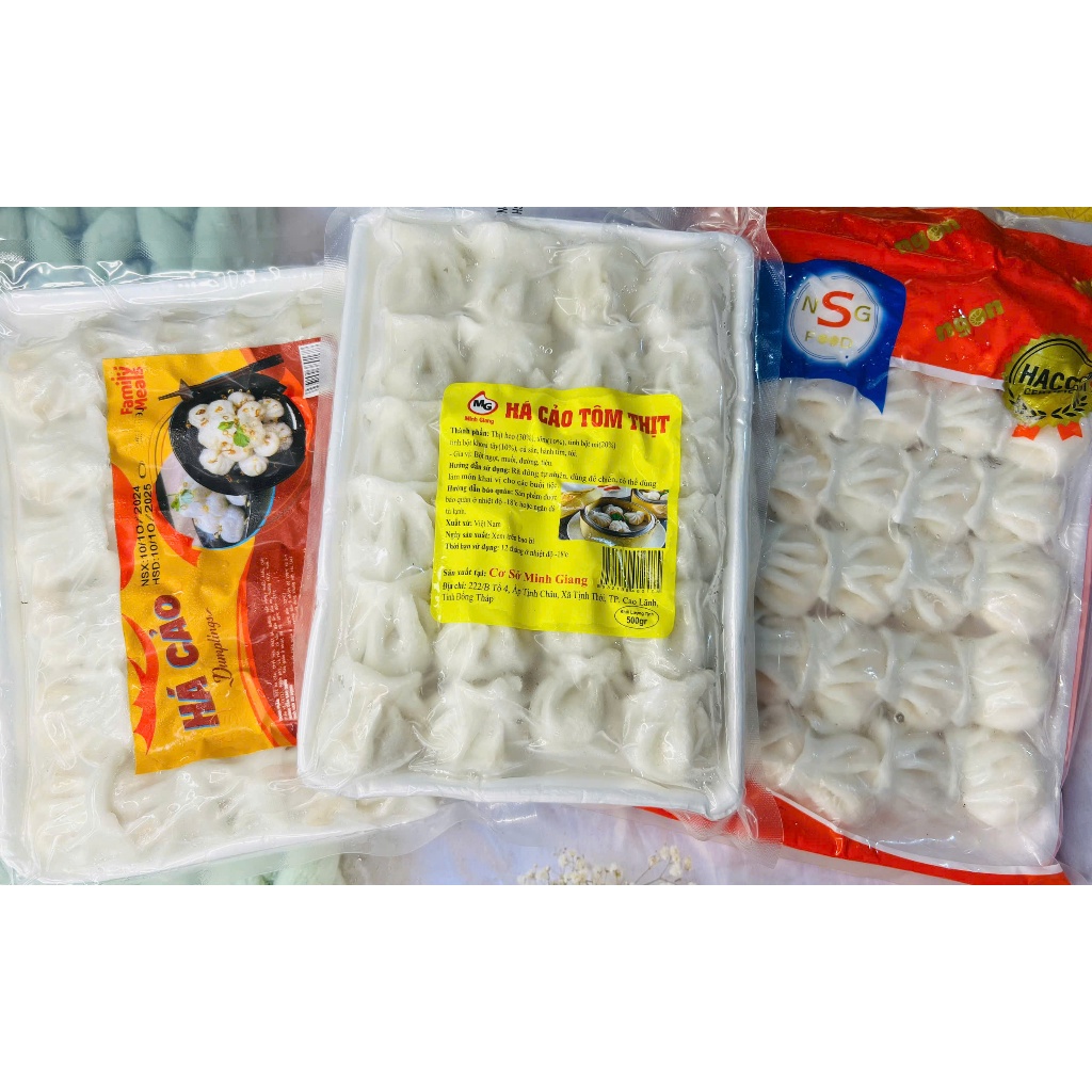 Khay 500g Há Cảo Nhân Thịt /nhân Tôm Thịt